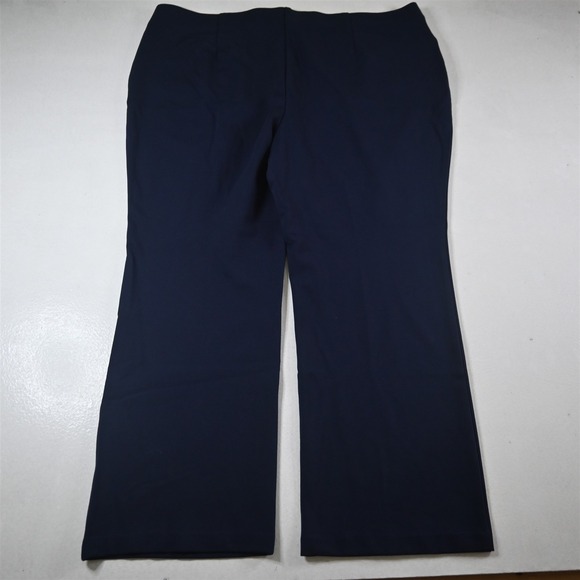 Investments 3X Navy Blue Ponte Pull On Bootcut Dress Womens Pants - Picture 9 of 9